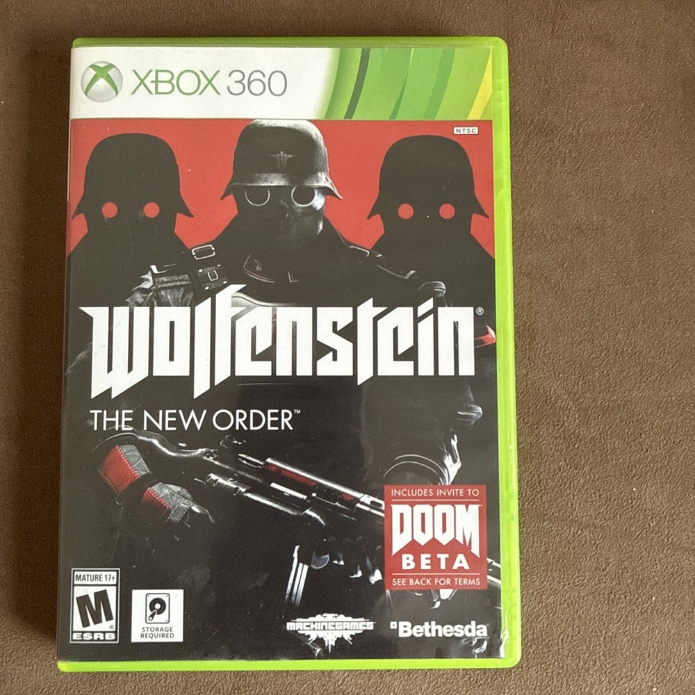 Wolfenstein The New Order Microsoft Xbox 360 CIB Manual 2014 Bethesda